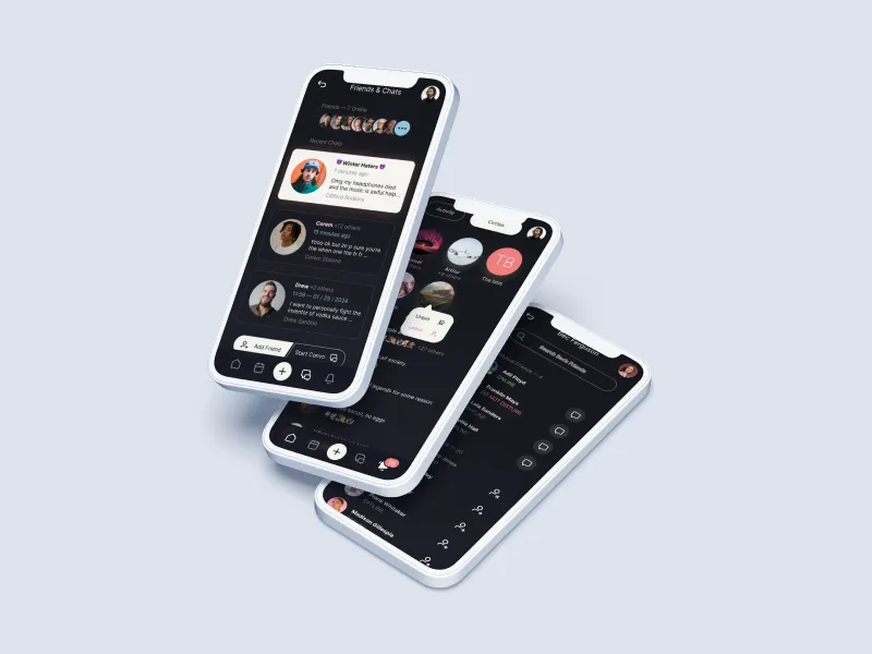 Key screens from the RepShare app