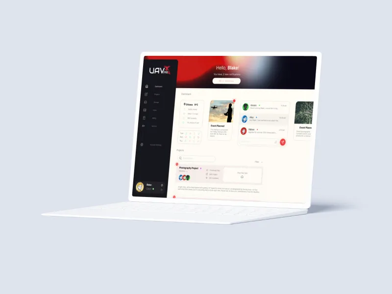 UAVPro Dashboard Design