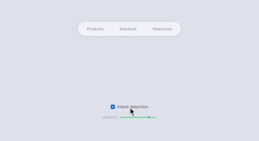 Hover Intent Detection